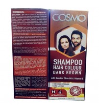 Cosmo Hair Colour Dark Brown Shampoo 180ml